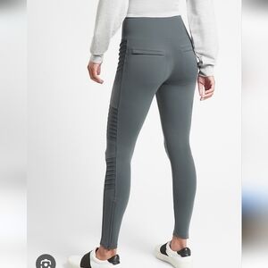Athleta Delancey Moto Tight Leggings Yoga Pilates Breathable Quick Dry szS  BinH